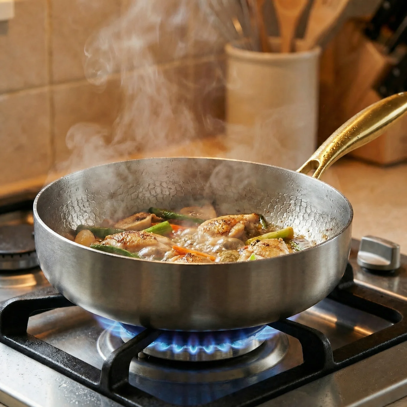 Hand-Hammered High-Wall Titanium Pan | Limited Edition - Image 5