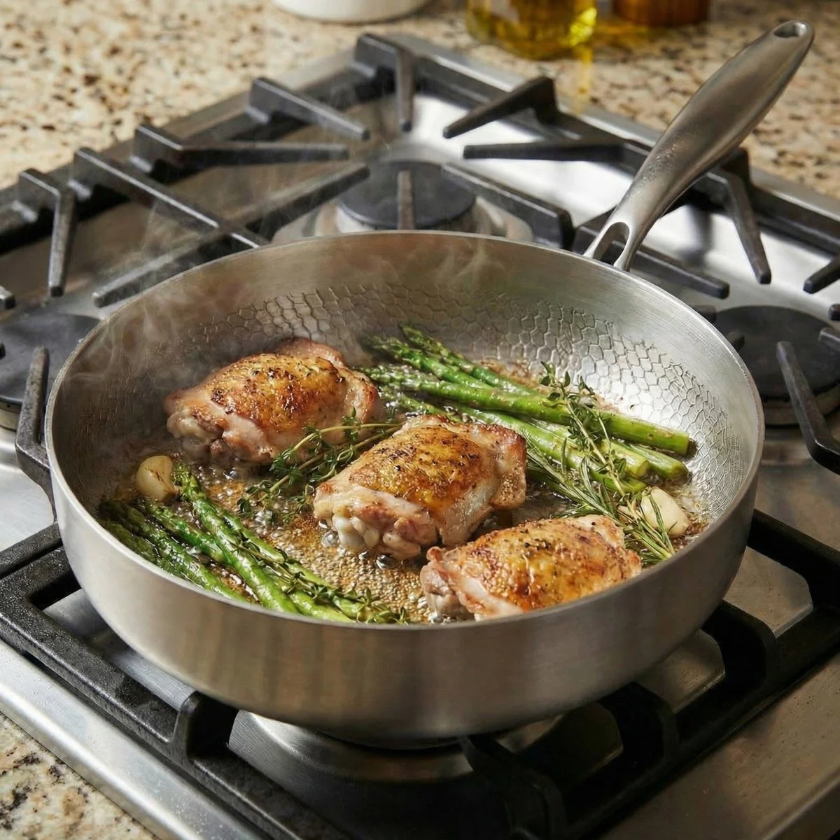 Hand-Hammered High-Wall Titanium Pan - Image 4