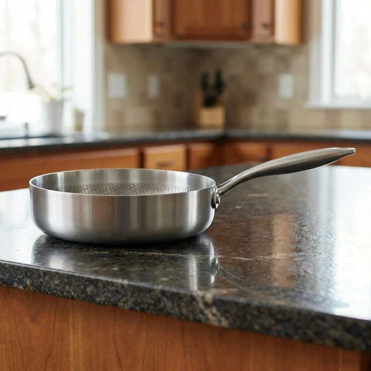 Hand-Hammered High-Wall Titanium Pan - Image 5