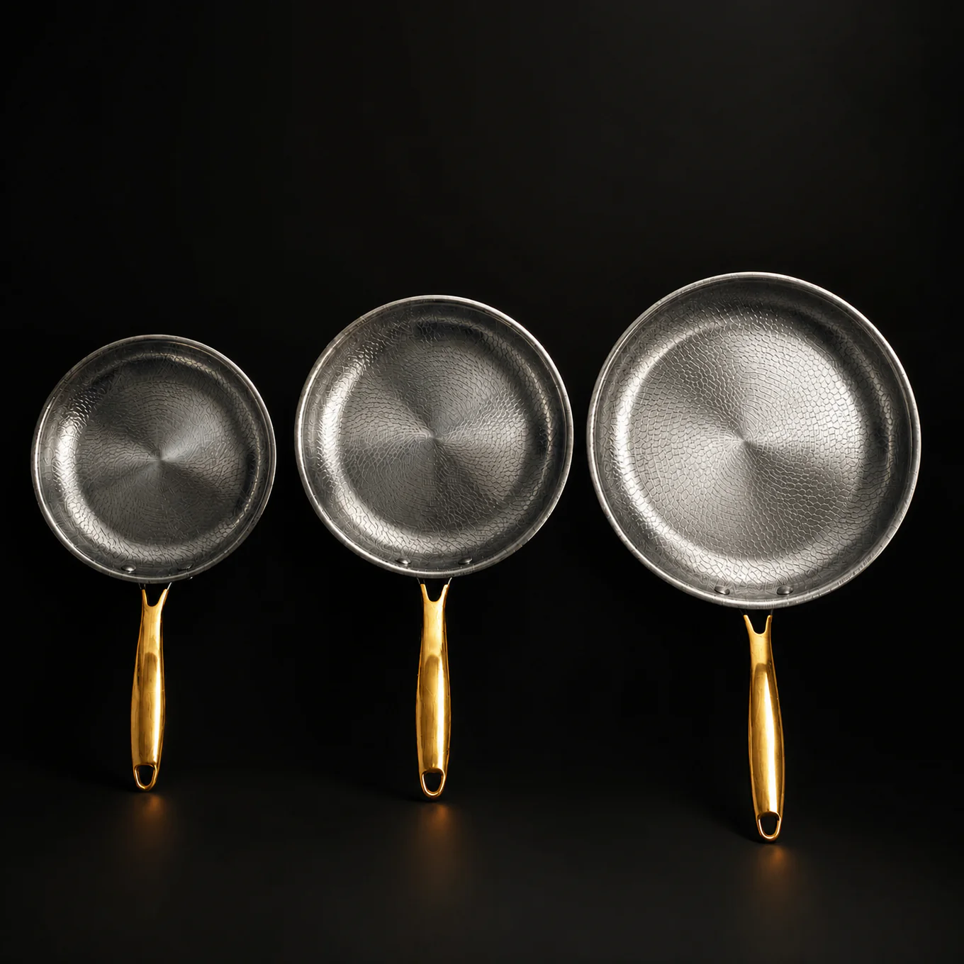 Hand-Hammered Titanium Pan - 3-piece set I Limited Edition - Image 4