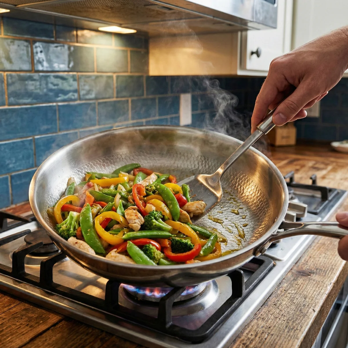 Hand-Hammered Titanium Pan - 3-piece set - Image 7