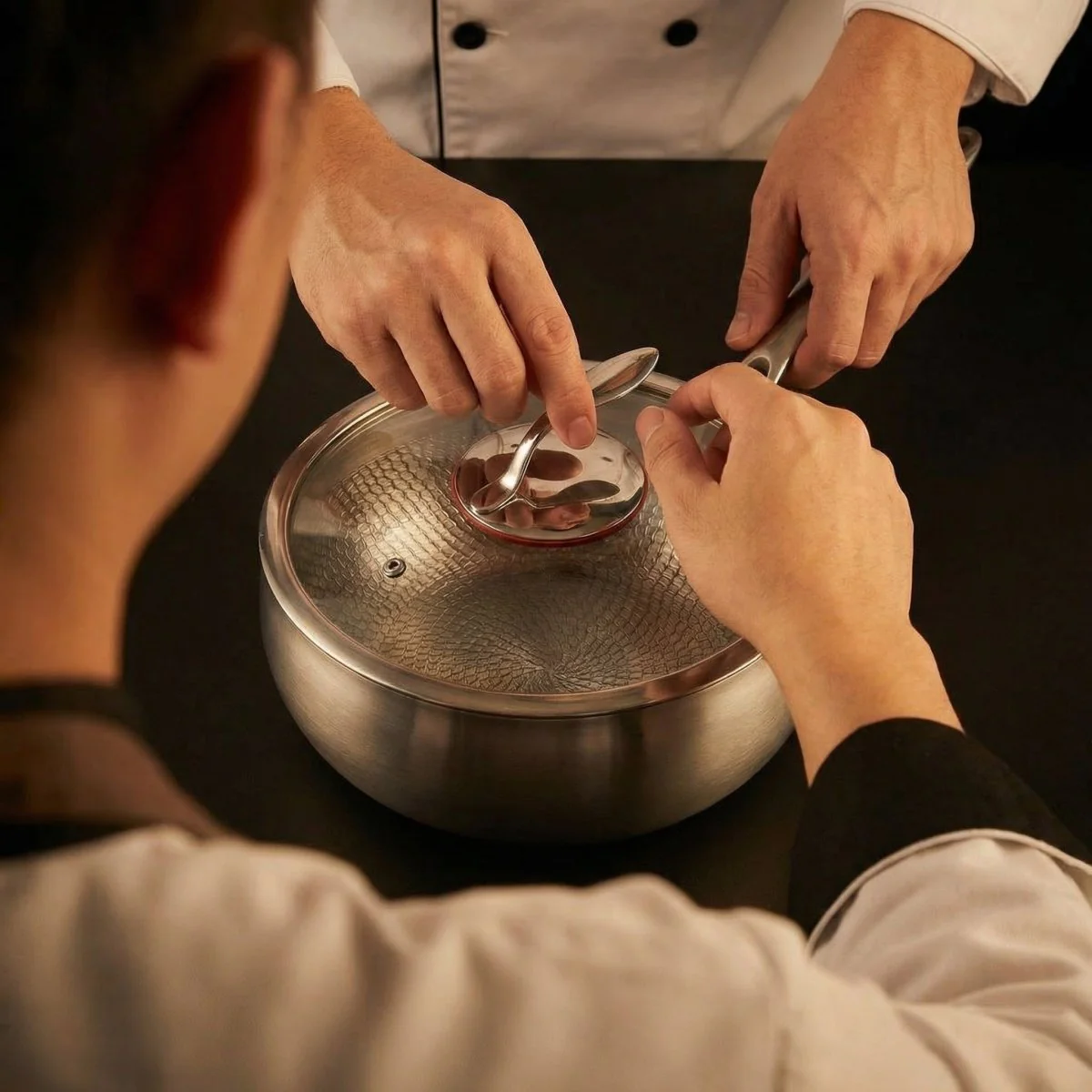 Hand-Hammered Titanium Sauté Pan - Image 4