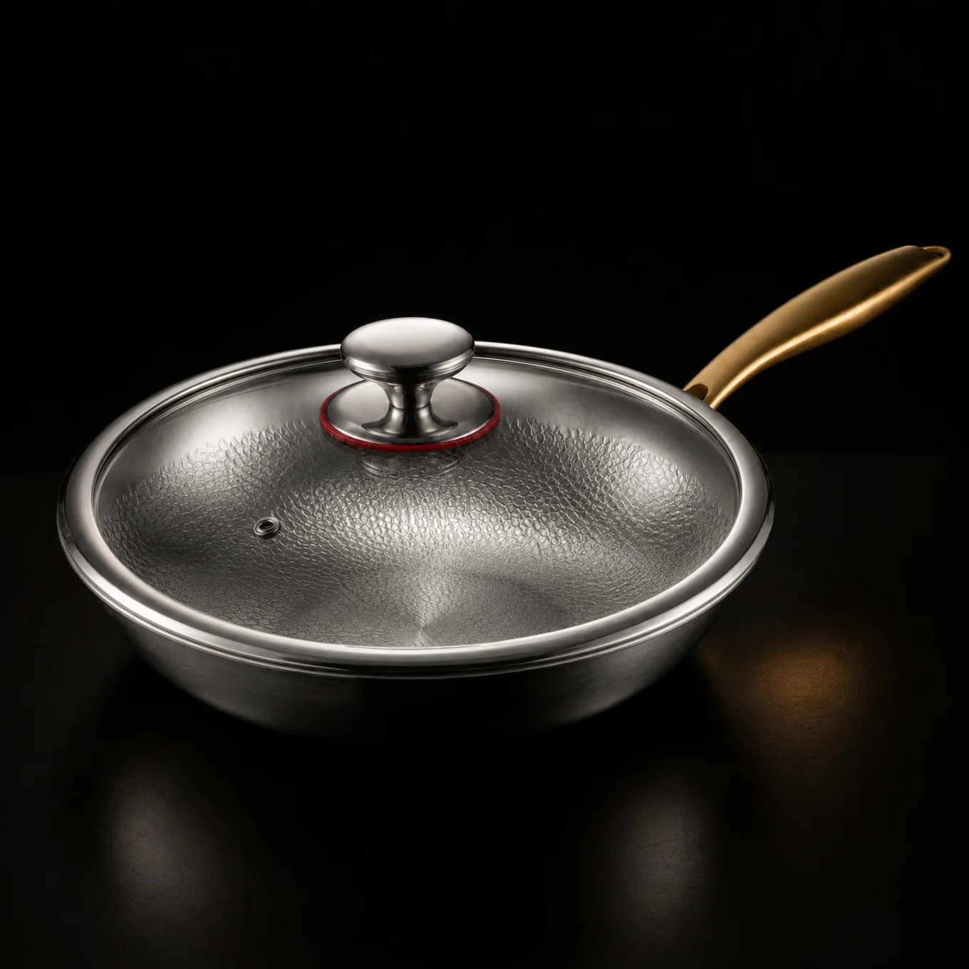 Hand-Hammered Titanium Wok Pan with Flat Base | Limited Edition - Image 3