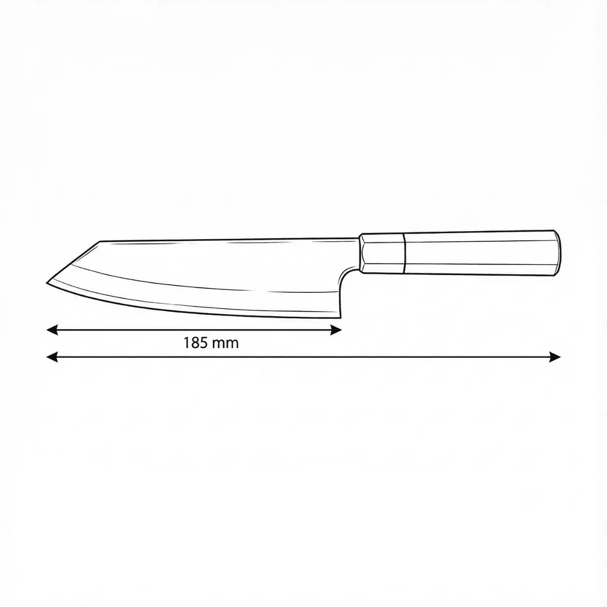 Japanese-Style Hammered Stainless Steel Chef’s Knife – 7.3 inch (18.5 cm) Precision Blade - Image 5