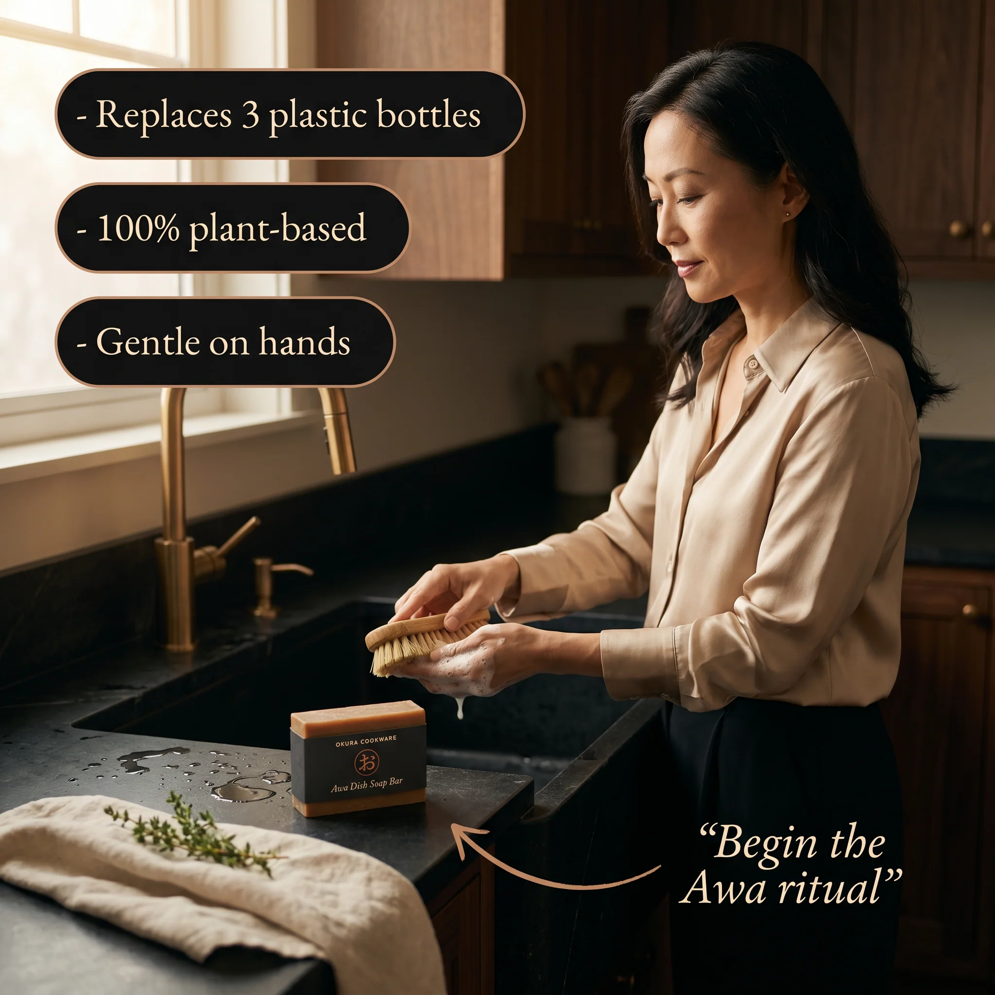 Okura Organic Dish Soap Bar - Image 3