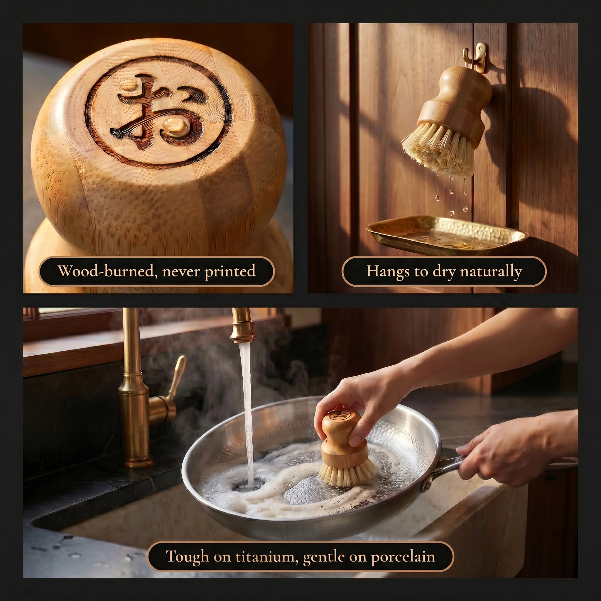 Okura Tawashi — Organic Bamboo Dish Brush - Image 4