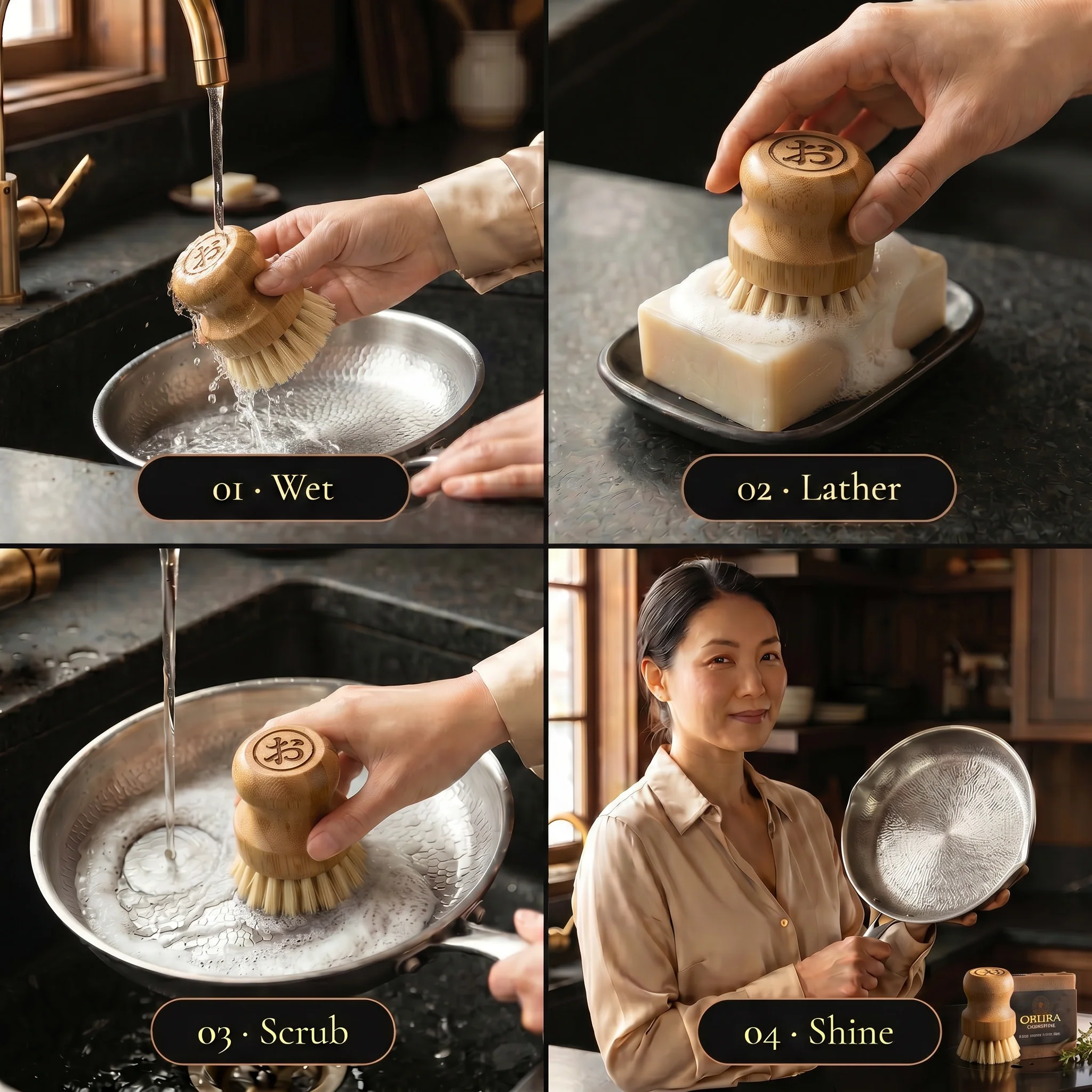 Okura Tawashi — Organic Bamboo Dish Brush - Image 5
